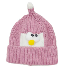 Load image into Gallery viewer, Babymoon Cartoon Angry Birds Woolen Winter Kids Cap Hat | Pink