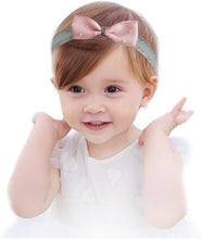 Load image into Gallery viewer, Babymoon | Set of 3 | Designer Princess Baby Girl’s Headbands | Hair Accessories | Crown Pink | Bow Pink | Bow White