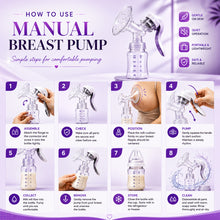 Load image into Gallery viewer, Babymoon Breast Pump | Breastfeeding Food Grade BPA, Portable Milk Collector | Milk Storage Bottle