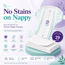 Load image into Gallery viewer, Babymoon Disposable Flushable Diaper Liners | Biodegradable Bamboo Nappy Diaper Liners