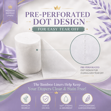 Load image into Gallery viewer, Babymoon Disposable Flushable Diaper Liners | Biodegradable Bamboo Nappy Diaper Liners