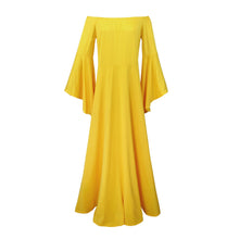 Load image into Gallery viewer, Babymoon Long Sleeve Long Tail Stretchable Maternity Gown Dress | Yellow