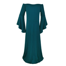 Load image into Gallery viewer, Babymoon Long Sleeve Long Tail Stretchable Maternity Gown Dress | Navy Blue