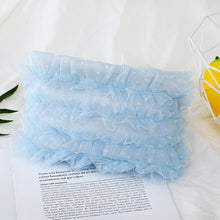 Load image into Gallery viewer, Babymoon Set of 2 | Baby Net Frill Pillow with Bonnet | Baby Photoshoot Props | Blue