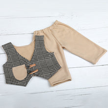 Load image into Gallery viewer, Babymoon | Set of 2 | Waist Coat And Pant Set | Baby Photoshoot props | Costume | 0-3 Months | Brown