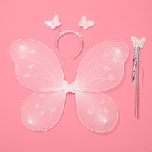 Load image into Gallery viewer, Babymoon Butterfly Fairy Angel Costumes Baby Wings Photography Props - Set of 3 | 6 Month To 10 Years | White