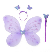 Load image into Gallery viewer, Babymoon Butterfly Fairy Angel Costumes Baby Wings Photography Props - Set of 3 | 6 Month To 10 Years | Purple