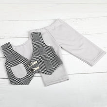 Load image into Gallery viewer, Babymoon | Set of 2 | Waist Coat And Pant Set | Baby Photoshoot props | Costume | 0-3 Months | Grey