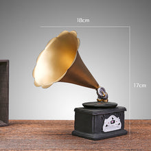 Load image into Gallery viewer, Babymoon Antique Vintage Brass Musical Miniature Brass Gramophone | Baby Photography Props