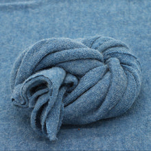 Load image into Gallery viewer, Babymoon Set of 2 | Knitted Wool Wrap and Bean Bag Layer | Baby Photography Props | Blue
