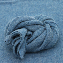Load image into Gallery viewer, Babymoon Set of 2 | Knitted Wool Wrap and Bean Bag Layer | Baby Photography Props | Blue