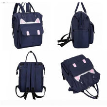 Load image into Gallery viewer, Babymoon Mother Diaper Bag Lightweight Multifunctional Travel Unisex Diaper Backpack | Blue Kitty
