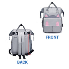 Load image into Gallery viewer, Babymoon Mother Diaper Bag Lightweight Multifunctional Travel Unisex Diaper Backpack | Grey Kitty