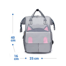 Load image into Gallery viewer, Babymoon Mother Diaper Bag Lightweight Multifunctional Travel Unisex Diaper Backpack | Grey Kitty
