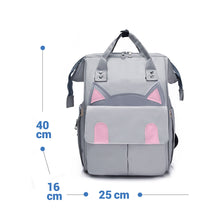 Load image into Gallery viewer, Babymoon Mother Diaper Bag Lightweight Multifunctional Travel Unisex Diaper Backpack | Grey Kitty