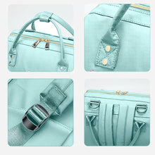 Load image into Gallery viewer, Babymoon Mother Diaper Bag Lightweight Multifunctional Travel Unisex Diaper Backpack | Green Kitty