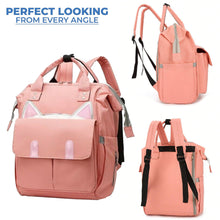 Load image into Gallery viewer, Babymoon Mother Diaper Bag Lightweight Multifunctional Travel Unisex Diaper Backpack | Pink Kitty