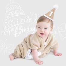 Load image into Gallery viewer, Babymoon 1 year Birthday Cone Cap | Cake Smash | Baby Photography Cap | Brown
