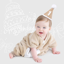 Load image into Gallery viewer, Babymoon 1 year Birthday Cone Cap | Cake Smash | Baby Photography Cap | Brown
