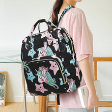 Load image into Gallery viewer, Babymoon Mother Diaper Bag Lightweight Multifunctional Travel Unisex Diaper Backpack | Black Star
