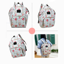 Load image into Gallery viewer, Babymoon Mother Diaper Bag Lightweight Multifunctional Travel Unisex Diaper Backpack | Blue Mermaid
