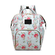 Load image into Gallery viewer, Babymoon Mother Diaper Bag Lightweight Multifunctional Travel Unisex Diaper Backpack | Blue Mermaid