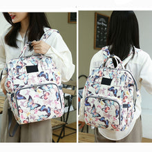 Load image into Gallery viewer, Babymoon Mother Diaper Bag Lightweight Multifunctional Travel Unisex Diaper Backpack | White Butterfly