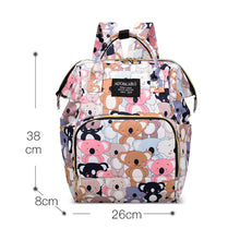 Load image into Gallery viewer, Babymoon Mother Diaper Bag Lightweight Multifunctional Travel Unisex Diaper Backpack | Multi Teddybear
