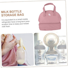 Load image into Gallery viewer, Babymoon Milk Preservation Baby Moms Mothers Diaper Bag | Portable Travel Insulated | Milk Bottle Container Storage Cooler Bag | Pink