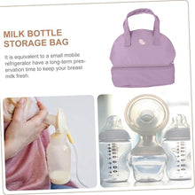 Load image into Gallery viewer, Babymoon Milk Preservation Baby Moms Mothers Diaper Bag | Portable Travel Insulated | Milk Bottle Container Storage Cooler Bag | Light Purple