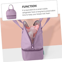 Load image into Gallery viewer, Babymoon Milk Preservation Baby Moms Mothers Diaper Bag | Portable Travel Insulated | Milk Bottle Container Storage Cooler Bag | Light Purple