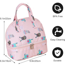 Load image into Gallery viewer, Babymoon Milk Preservation Baby Moms Mothers Diaper Bag | Portable Travel Insulated | Milk Bottle Container Storage Cooler Bag | Rabbit Pink