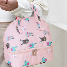 Load image into Gallery viewer, Babymoon Milk Preservation Baby Moms Mothers Diaper Bag | Portable Travel Insulated | Milk Bottle Container Storage Cooler Bag | Rabbit Pink