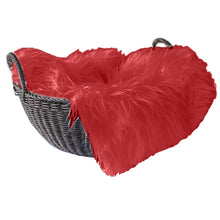 Load image into Gallery viewer, Babymoon Baby Kids Photoshoot Fur Blanket Props | Red