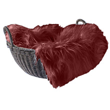 Load image into Gallery viewer, Babymoon Baby Kids Photoshoot Fur Blanket Props | Maroon