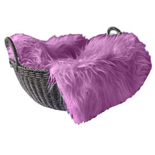 Load image into Gallery viewer, Babymoon Baby Kids Photoshoot Fur Blanket Props | Purple