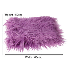 Load image into Gallery viewer, Babymoon Baby Kids Photoshoot Fur Blanket Props | Purple