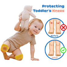 Load image into Gallery viewer, Babymoon Designer Baby Kneepads for Protection Knee Pads for Crawling, Anti-Slip Safety Protector | Tiger Yellow