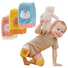 Load image into Gallery viewer, Babymoon | Set of 3 | Designer Baby Kneepads for Protection Knee Pads for Crawling, Anti-Slip Safety Protector | Penguin | Cat | Tiger