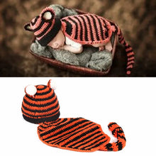 Load image into Gallery viewer, Babymoon Baby Tiger Theme | Baby Photography Props | Costume | Baby Gift set | Black-Orange