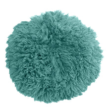Load image into Gallery viewer, Babymoon 30CM | Round Wool Flokati Fur Blanket | Photoshoot Props | Teal Sea Green