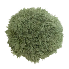 Load image into Gallery viewer, Babymoon 30CM | Round Wool Flokati Fur Blanket | Photoshoot Props | Army Green