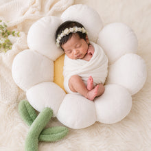 Load image into Gallery viewer, Babymoon Baby Flower Theme Prop Pillow | Posing Aids | Baby Photoshoot Props | 72x75 cm | White