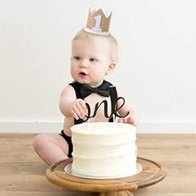 Load image into Gallery viewer, Babymoon 1 year Birthday Crown Baby Cap | Cake Smash | Baby Photography Cap | Brown
