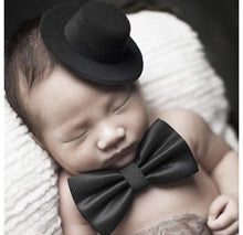 Load image into Gallery viewer, Babymoon Small Baby Hat | Baby Photoshoot Props | Costumes | Black