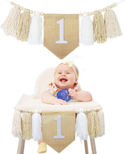 Load image into Gallery viewer, Babymoon 1st Birthday Wall Hanging | High Chair Birthday Banner | Baby Photoshoot Props Birthday