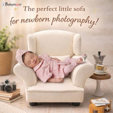 Load image into Gallery viewer, Babymoon Wooden Auxiliary Chair Sofa | Baby Photoshoot Props | White