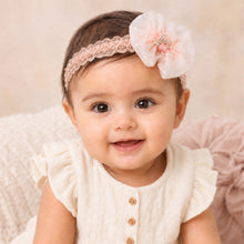 Load image into Gallery viewer, Babymoon | Set of 3 | Designer Princess Baby Girl’s Headbands | Hair Accessories | Crown Pink | Bow Pink | Bow White