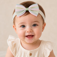 Load image into Gallery viewer, Babymoon | Set of 3 | Designer Princess Baby Girl’s Headbands | Hair Accessories | Flower Pink | Heart Blue | Bow Multi