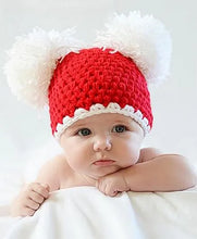 Load image into Gallery viewer, Babymoon Pom Pom Cap Newborn Photography Crochet Outfit Costume